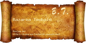 Bazarea Teobald névjegykártya